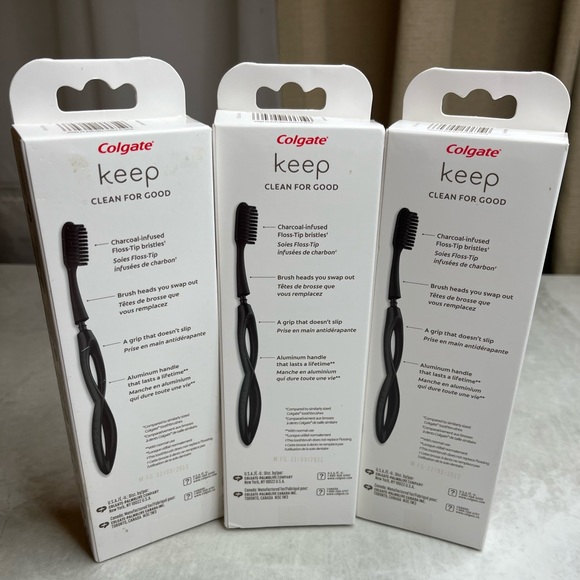 Brand New 3 Colgate Keep Charcoal Starter Kit Toothbrushes. - Picture 2 of 4